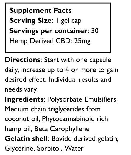 Pro Strength CBD Gel Caps